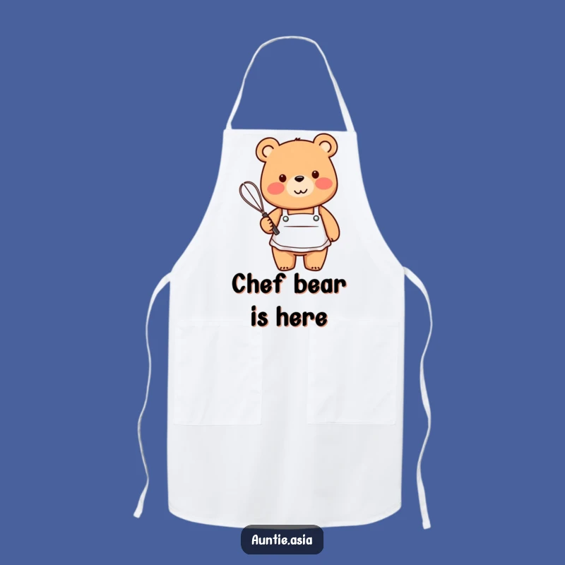 Funny Bear Baker Apron: Friendly Chef's Whisking Gear, a Kitchen Essential