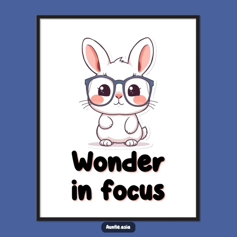 Curious Rabbit's Wonder Art Print: Instant Intrigue for Your Space