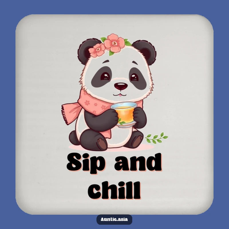 Funny Panda Tea Coaster: Curious Bear Protects Surfaces with Tea