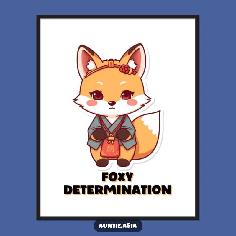 Determined Fox's Wisdom Poster: Inspire Action and Drive