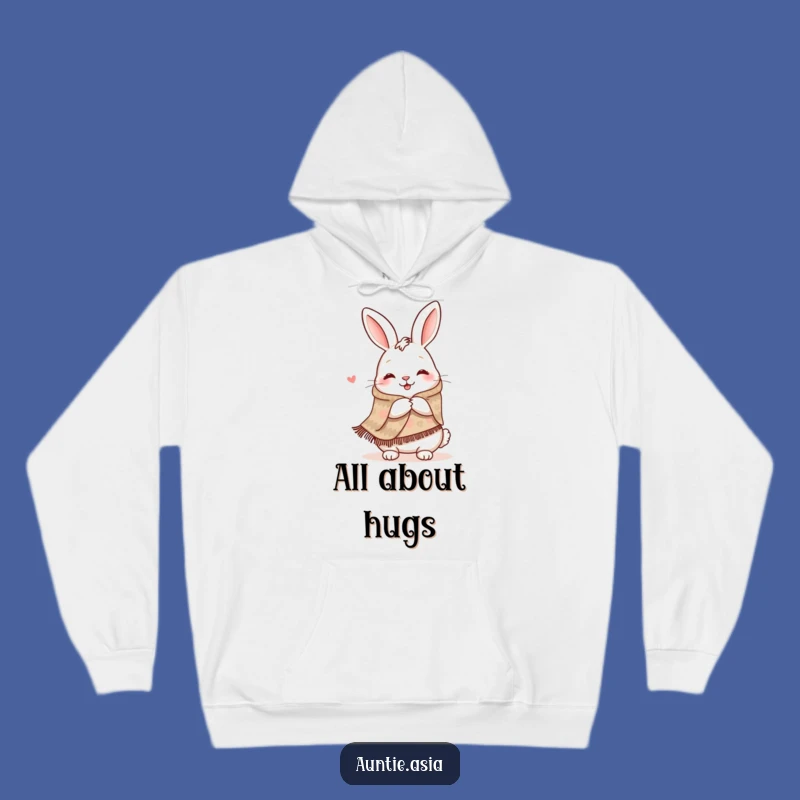 Funny Rabbit Hug Hoodie: Cozy Up with a Happy Hugging Hare