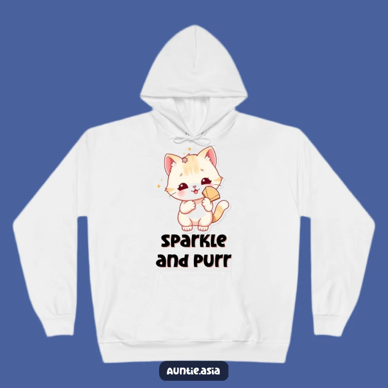 Glam Cat's Cozy Fan Hoodie: Stay Warm in Funny Feline Style