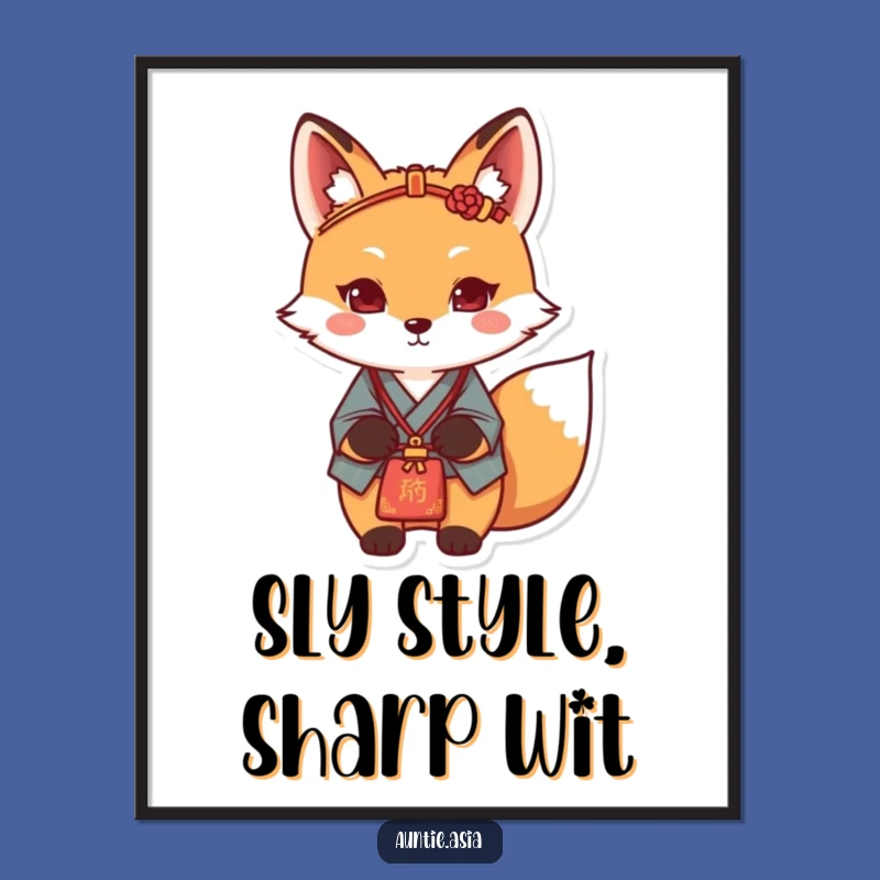 Free Printable Wall Art: The Determined Fox's Tale - Funny Downloadable Decor Gift