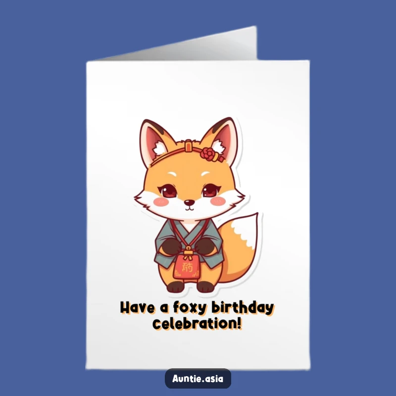 Free Printable Birthday Card: Fox's Stylish Journey - Funny Downloadable Gift
