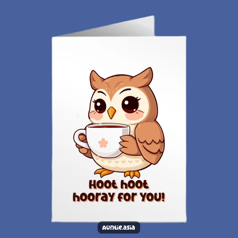 Free Printable Congrats Card: Joyful Owl Celebration - Humorous Downloadable Gift