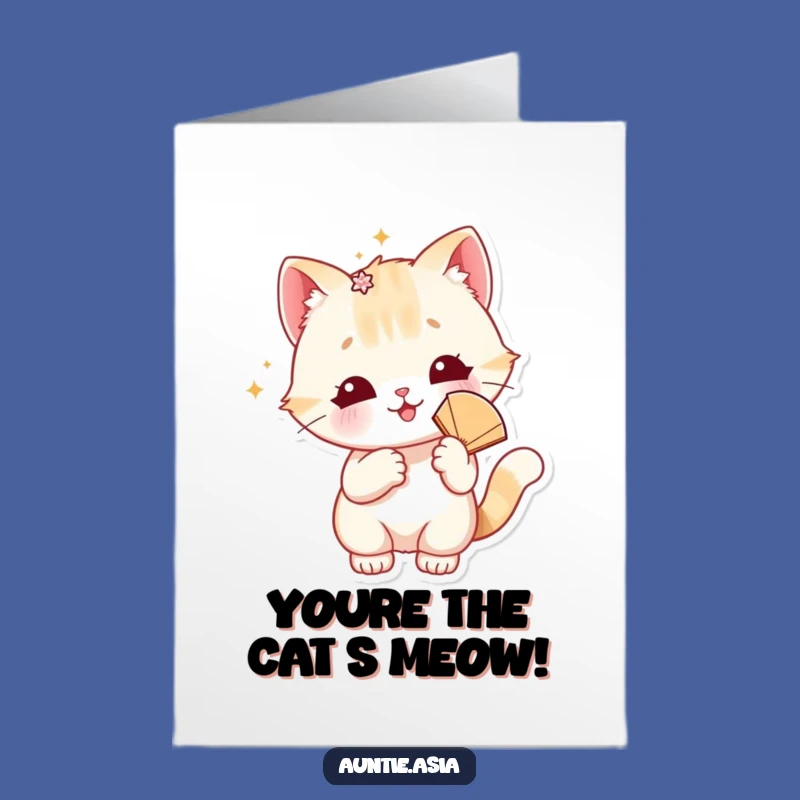 Free Printable Thank You Card: Stylish Cat Gratitude - Funny Downloadable Gift