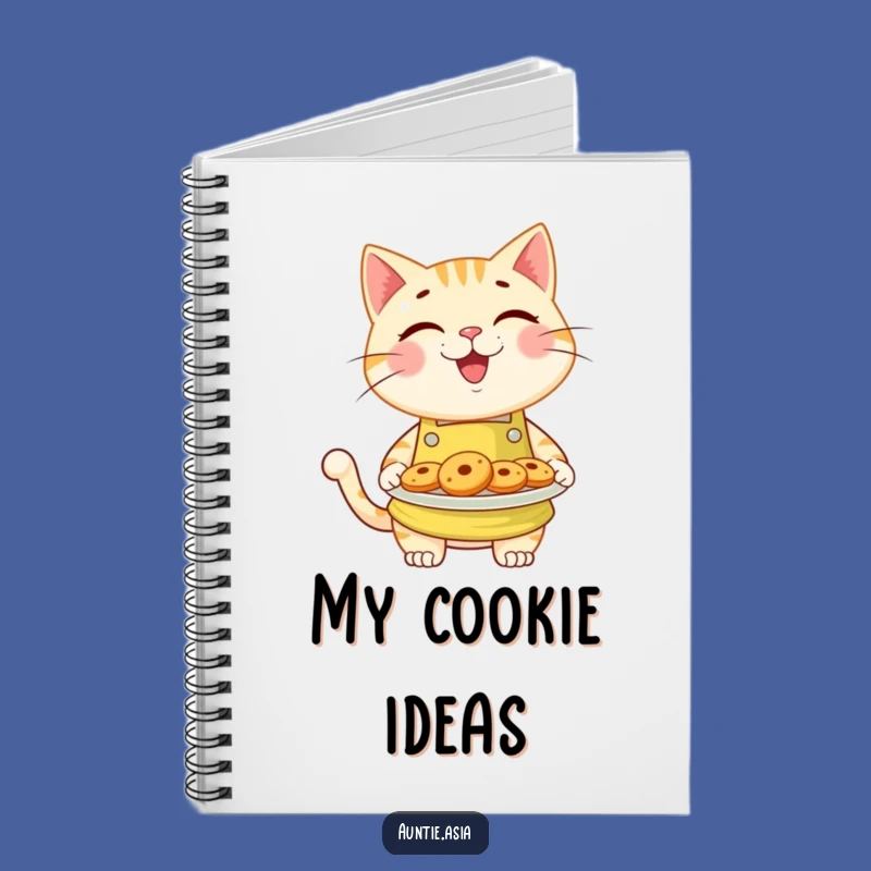 Funny Cat Baker Notebook: Capture Ideas with a Cheerful Cookie-Loving Kitty