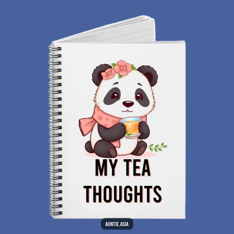 Funny Panda Tea Notebook: Capture Thoughts with a Curious Bear