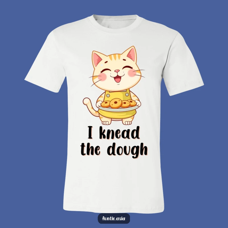 Funny Cat Baker T-Shirt: Cheerful Kitty's Cookie Offer, a Hilarious Gift