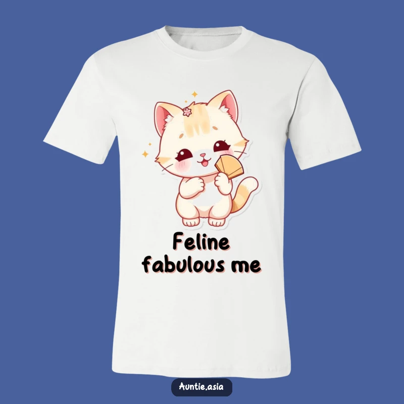 Playful Cat's Sparkle Tee: Your New Favorite Funny Cat T-Shirt