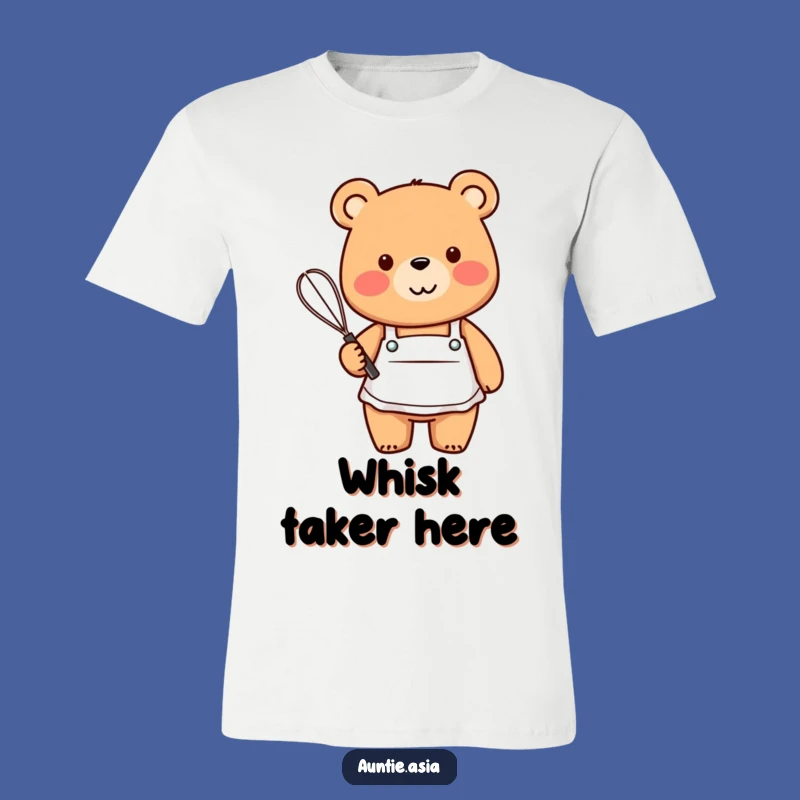 Funny Bear Baker T-Shirt: Friendly Chef's Whisking Action, a Hilarious Gift